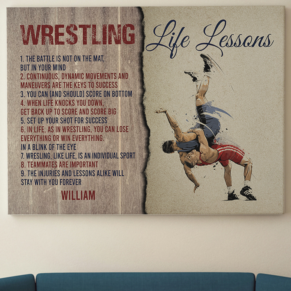 9VT. Wrestling Life Lessons Personalized - mk 2 - Bebas #641213