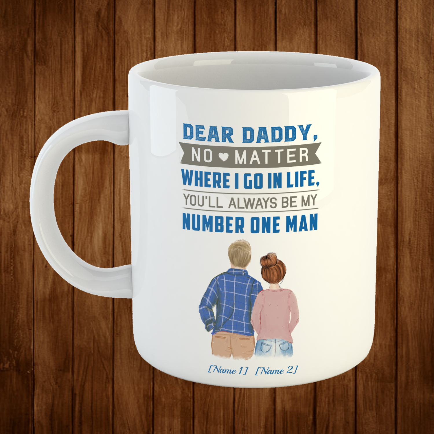3UT. Father and Daughter (Custom Mug )- mk2- playball -#1569af