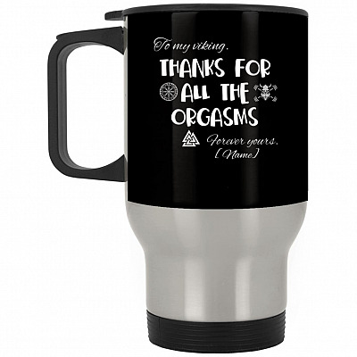 14 oz. Silver Travel Mug