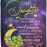 To My Daughter Mink Blanket, White, Cozy Plush Fleece Blanket - 50x60