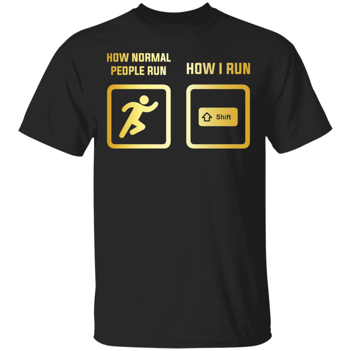 How I Run T-Shirt, Black, Unisex T-Shirt