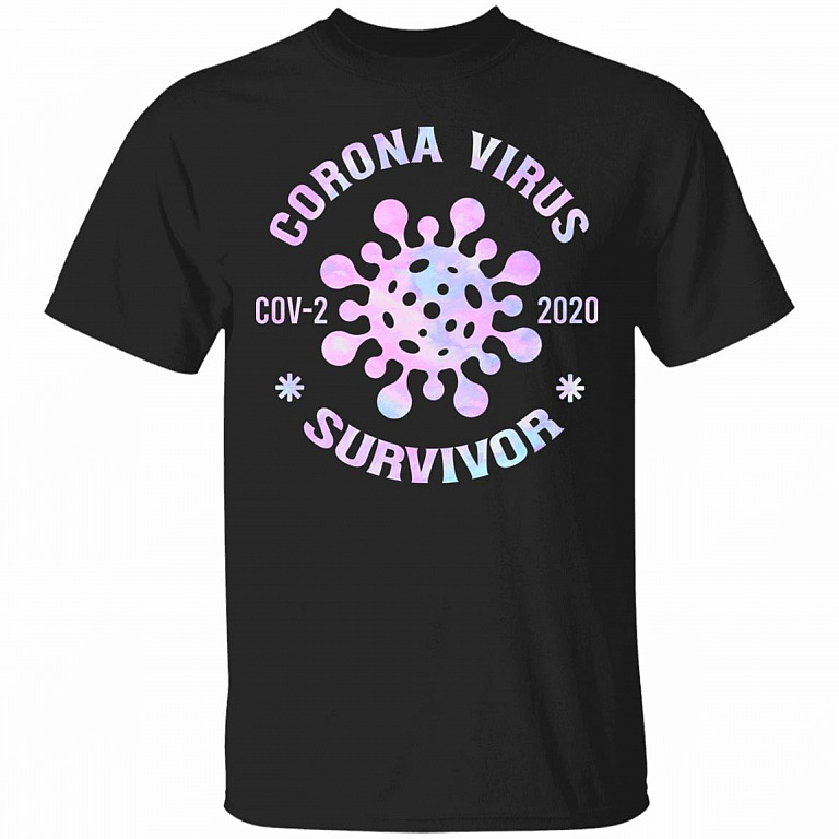 Corona Virus Survivor 2020 T-Shirt - I Survived the Rona T-Shirt, Black, Unisex T-Shirt