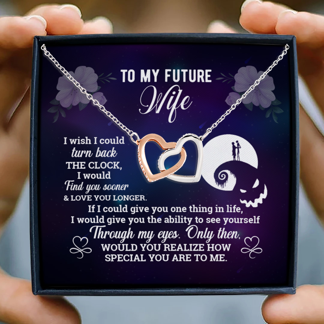 69HG_ Future Wife Turn Back The Lock (5) Interlocking Hearts Necklace 3