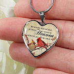 We Know You Would Be Here Today If Heaven Weren't So Far Away Heart Pendant Necklace - Memorial Gift - Heart Luxury Necklace (Silver)