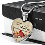 We Know You Would Be Here Today If Heaven Weren't So Far Away Heart Pendant Necklace - Memorial Gift - Heart Luxury Necklace (Silver)