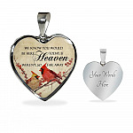 We Know You Would Be Here Today If Heaven Weren't So Far Away Heart Pendant Necklace - Memorial Gift - Heart Luxury Necklace (Silver)