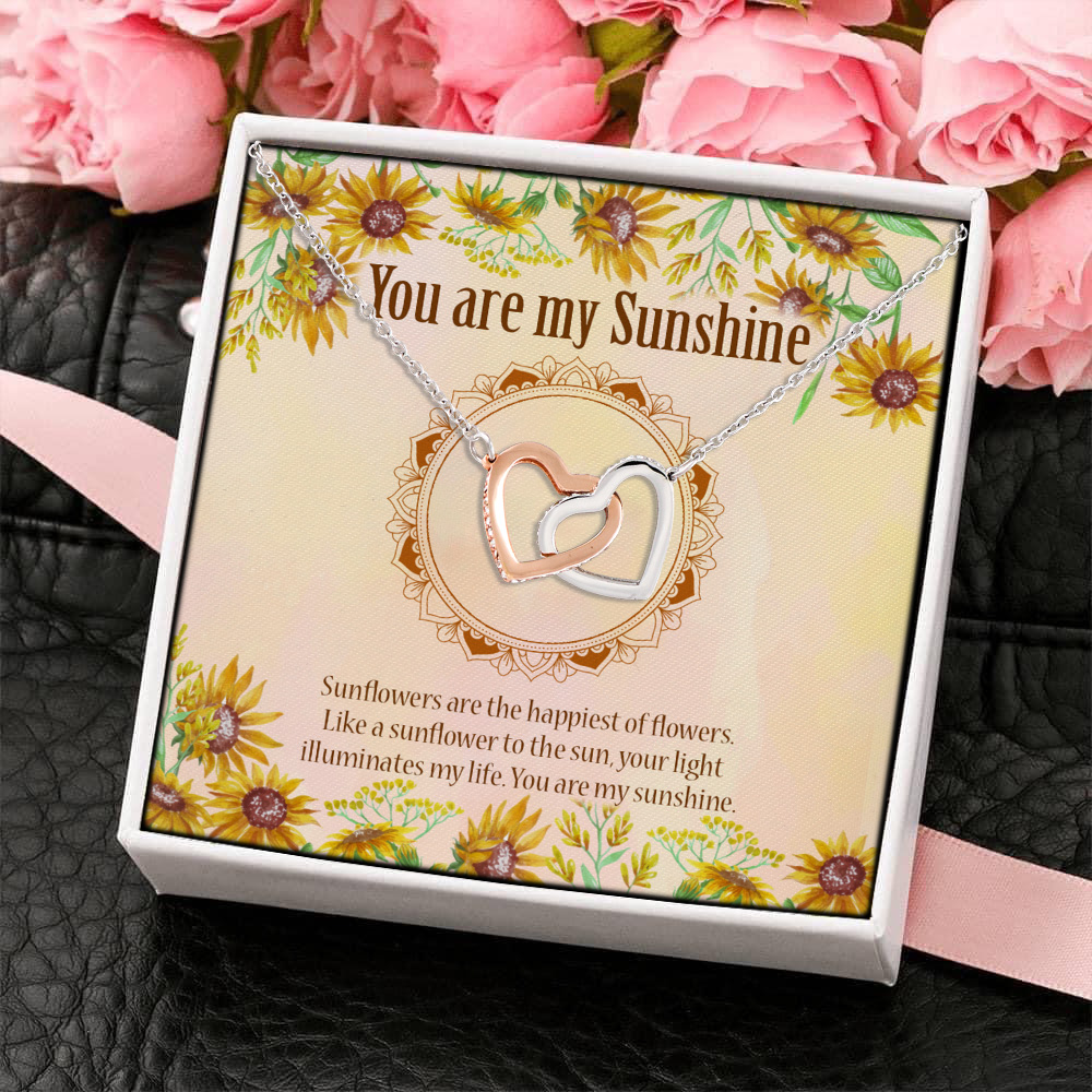 3KT. You Are My Sunshine(4) Interlocking Hearts Necklace 4