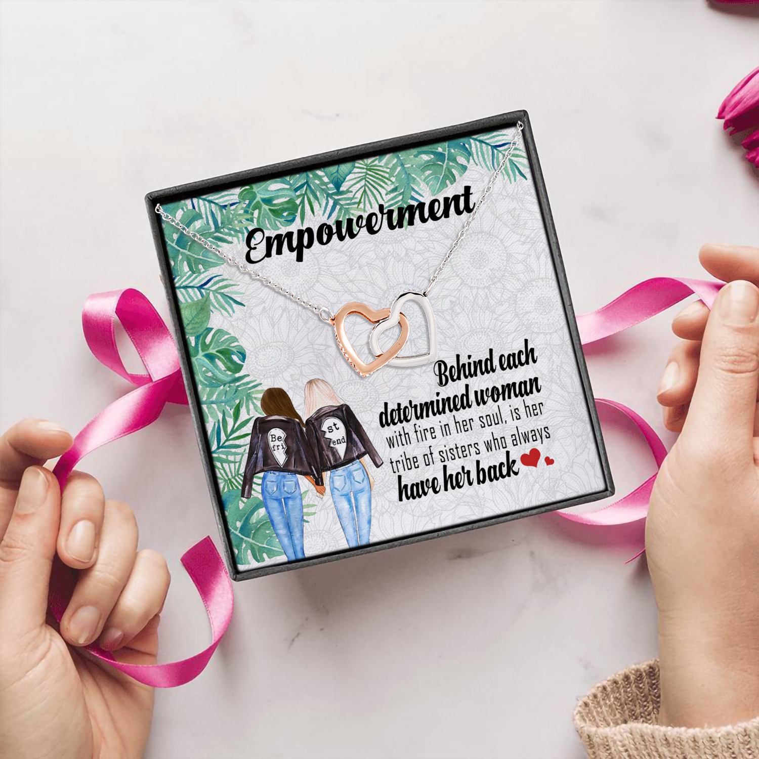 5KT. Empowerment Interlocking Hearts Necklace 5