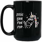 Shut Duh Fuh Cup Mug, Black, 15 oz. Black Mug