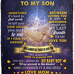 To My Son Bethlehem, White, Cozy Plush Fleece Blanket - 50x60
