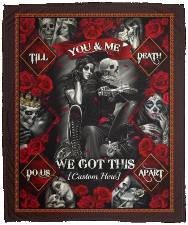 Personalized You And Me We Got This Motorcycle, White, Cozy Plush Fleece Blanket - 50x60
