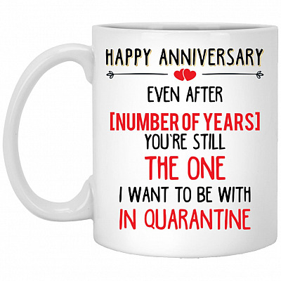 Personalized Anniversary Years, White, 11 oz. White Mug