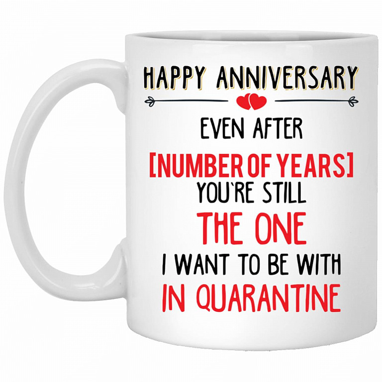 Personalized Anniversary Years, White, 11 oz. White Mug