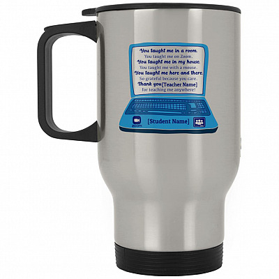 14 oz. Silver Travel Mug