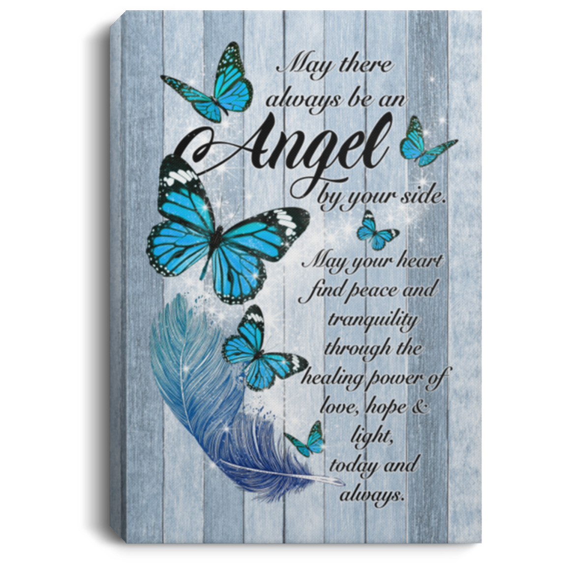 May There Always Be an Angel by Your Side Framed Canvas - Peace and Tranquility Unframed Poster, White, 0.75'' Framed Canvas May There Always Be an Angel by Your Side Framed Canvas - Peace and Tranquility Unframed Poster, White, 0.75'' Framed Canvas
