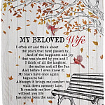 My Beloved Wife Fleece Mink Blanket, White, Cozy Plush Fleece Blanket - 50x60 My Beloved Wife Fleece Mink Blanket, White, Cozy Plush Fleece Blanket - 50x60