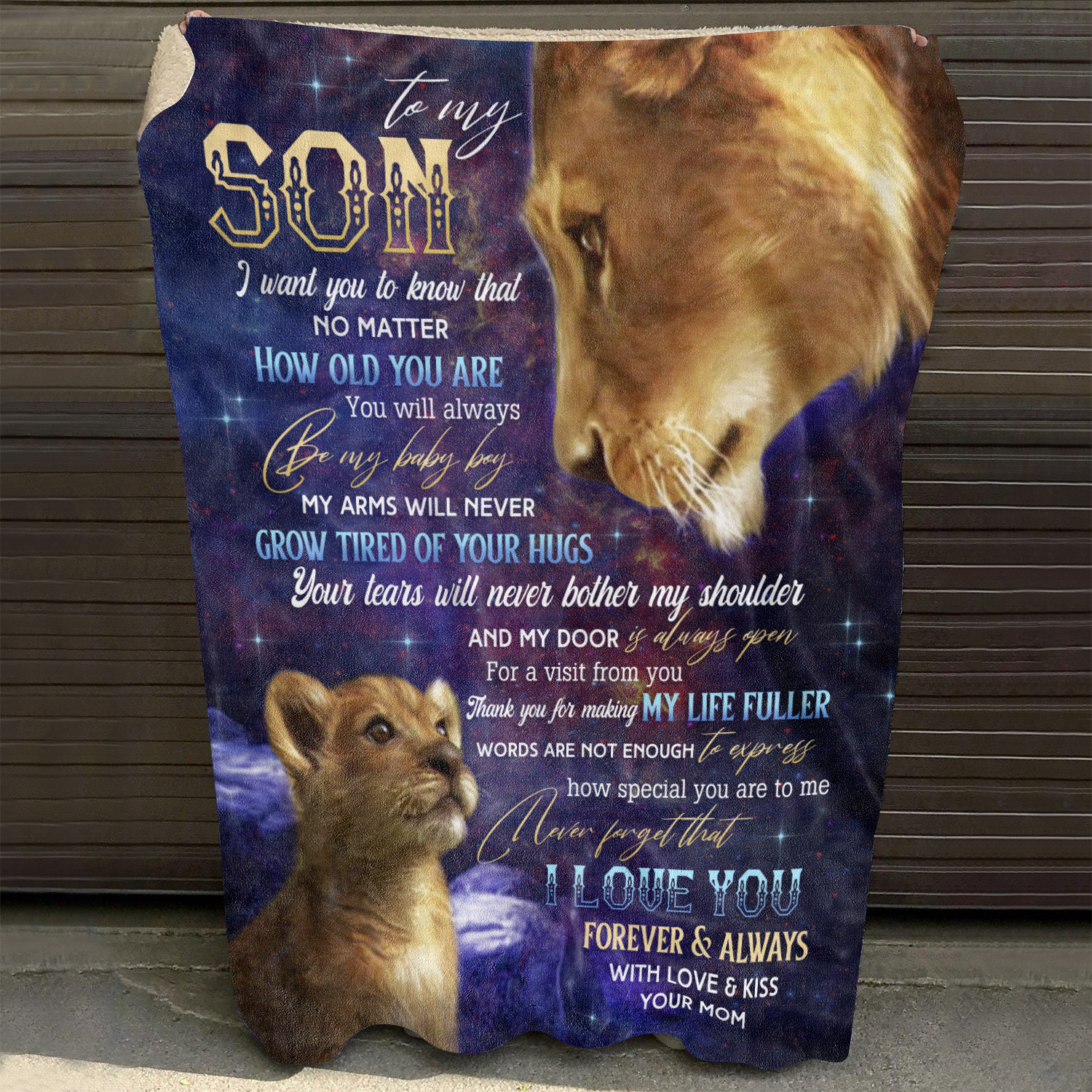 To My Son I Want You To Know You'll Always Be My Baby Boy Galaxy Fleece Blanket-Mink Blanket-Woven Blanket