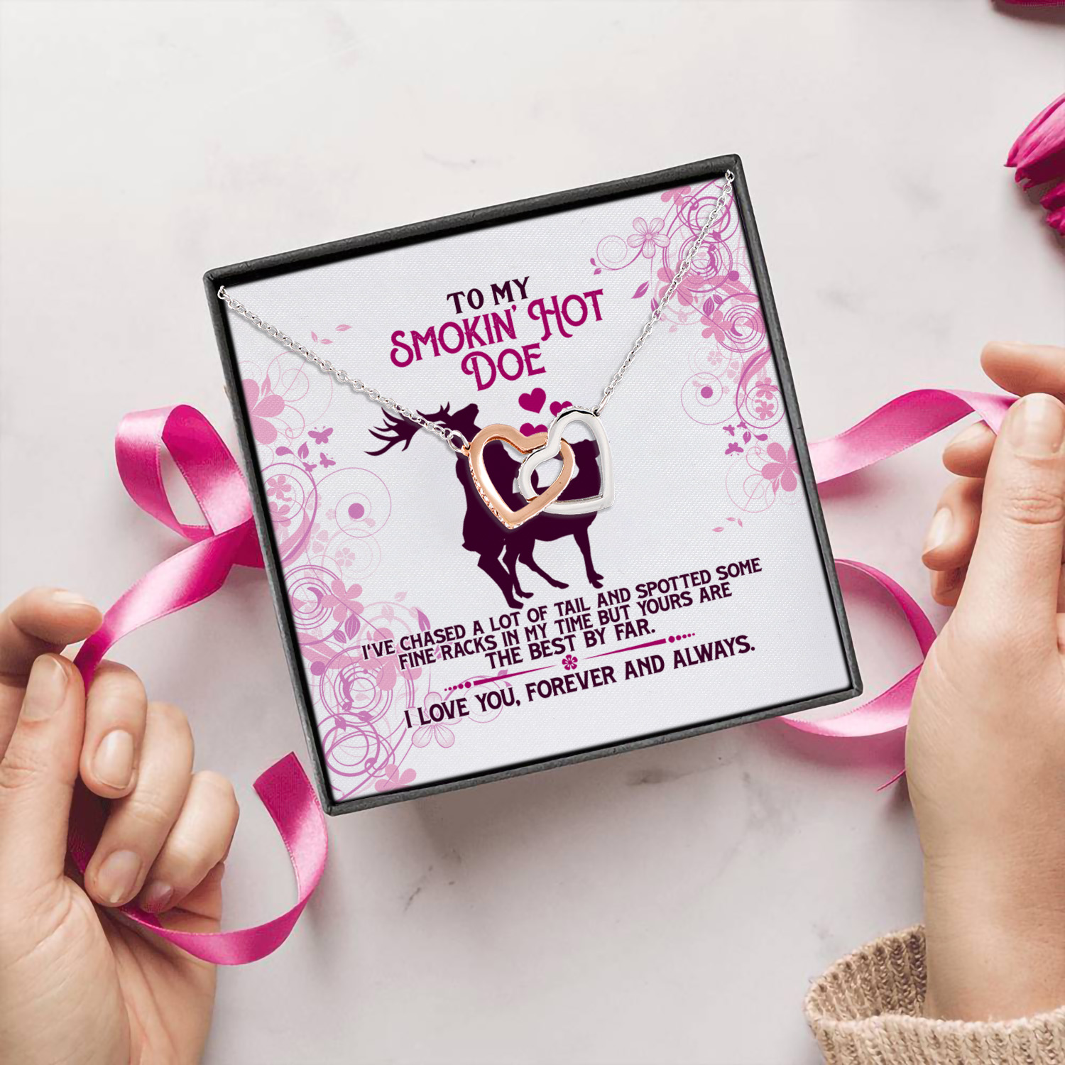 23 HG_ To My Smokin- Hot Doe Tail(4) Interlocking Hearts Necklace 5