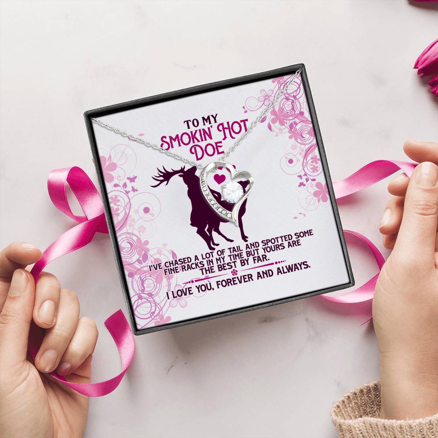 23 HG_ To My Smokin- Hot Doe Tail(4) Forever Love Necklace (Silver) 5