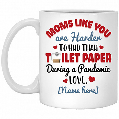 Personalized Moms Like You Are Harder Mug, White, 11 oz. White Mug