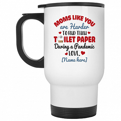 14 oz. White Travel Mug
