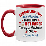 Personalized Moms Like You Are Accent Mug, White/Red, 11 oz. Accent Mug Personalized Moms Like You Are Accent Mug, White/Red, 11 oz. Accent Mug