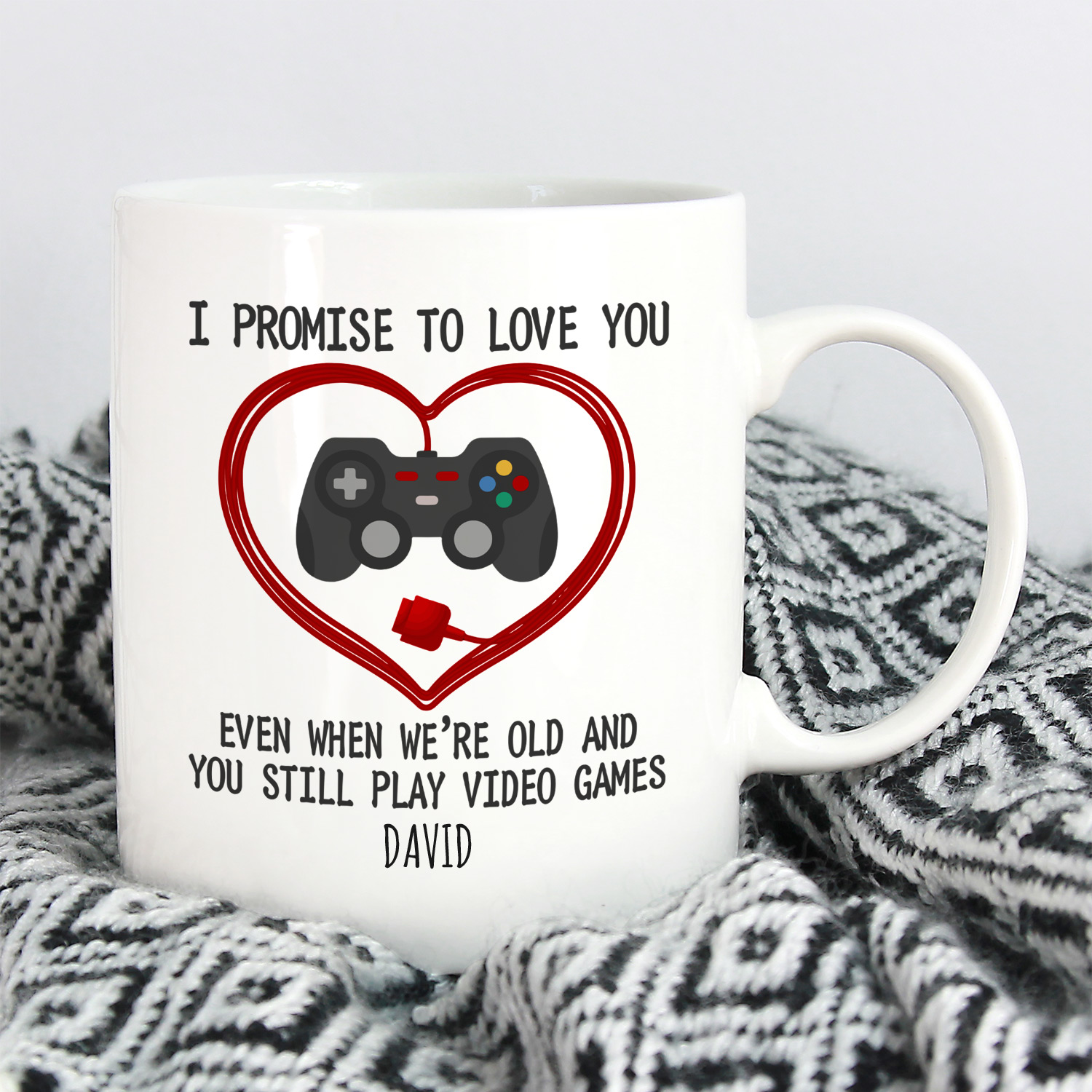 Personalized I Promise To Love You Even When Old And You Till Play Video Games Mug 2
