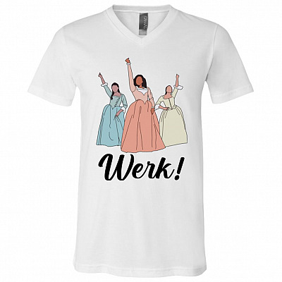 The Schuyler Sisters, White, V-Neck T-Shirt