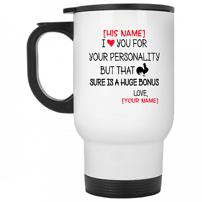 14 oz. White Travel Mug
