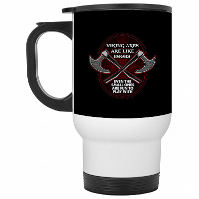 14 oz. White Travel Mug