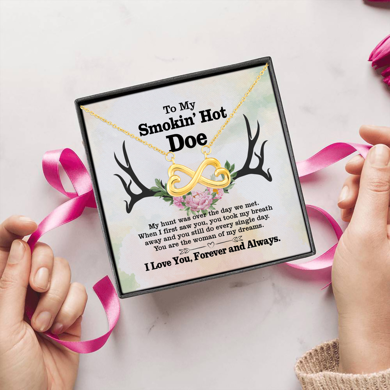 24 HG_ To My Smokin- Hot Doe Dream (4) Infinity Heart Necklace (Gold) 5