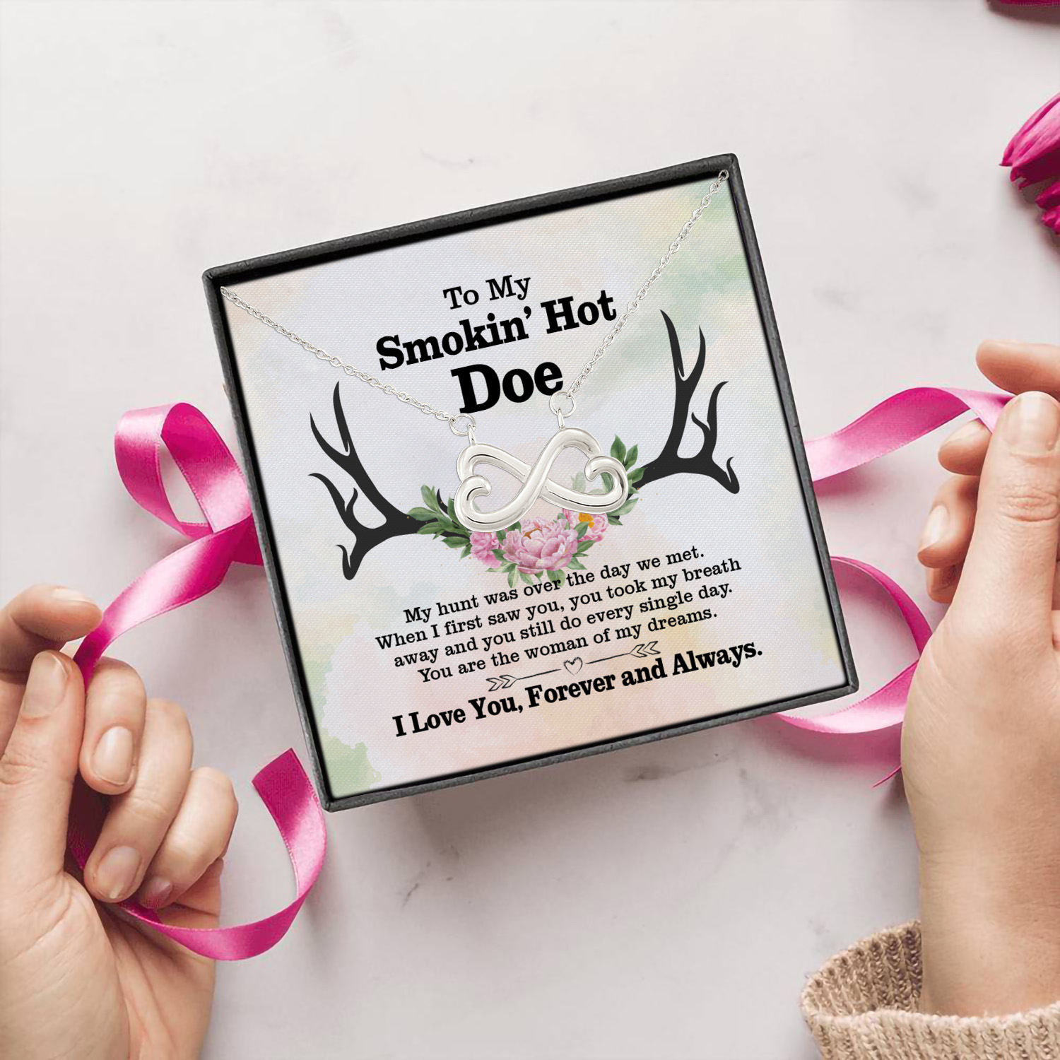 24 HG_ To My Smokin- Hot Doe Dream (4) Infinity Heart Necklace (Silver) 5