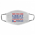The Great American State of Texas Face Mask, White, Cloth Face Cover – Medium/Large