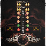 Drag Racing Fleece Blanket - Drag Racing Blanket, White, Cozy Plush Fleece Blanket - 50x60