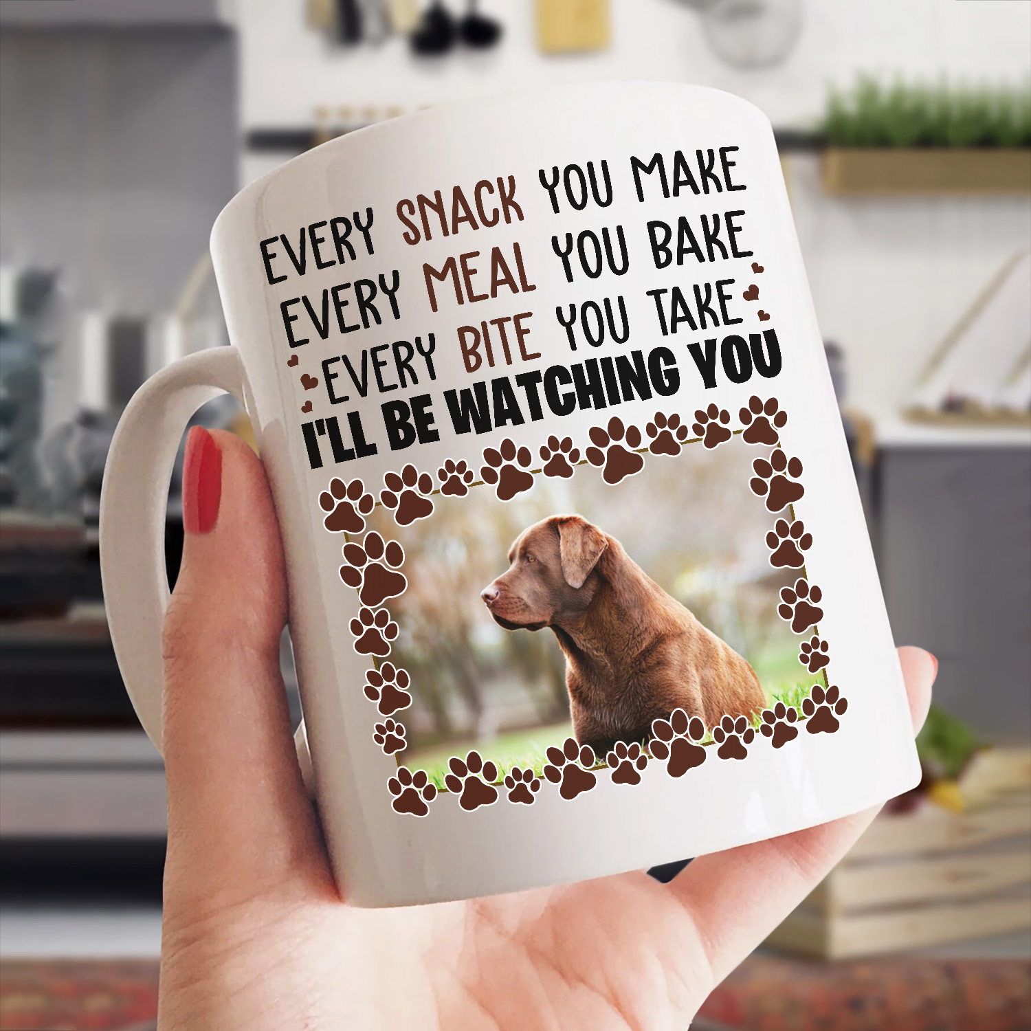 5VT. Every Snack You Make Personalized Photo mug mockup mk2