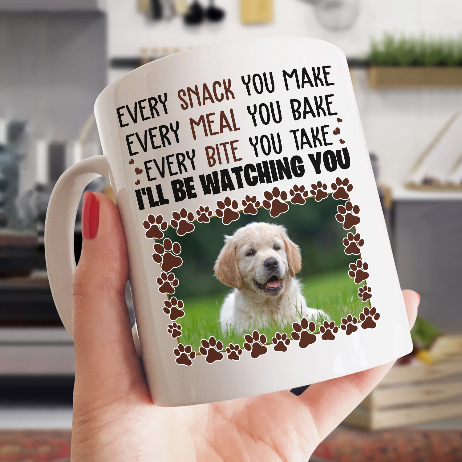 5VT. Every Snack You Make Personalized Photo mug mockup mk3