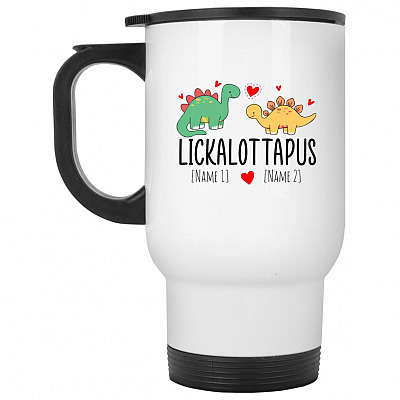 14 oz. White Travel Mug
