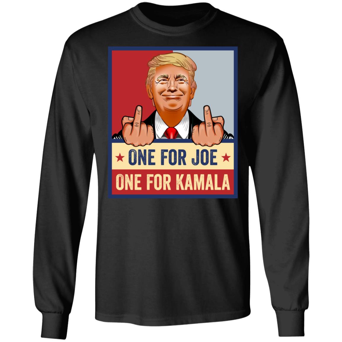 Middle Finger Fuck Biden, Black, Long Sleeve