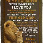 To My Daughter Never Forget That Blanket, White, Cozy Plush Fleece Blanket - 50x60