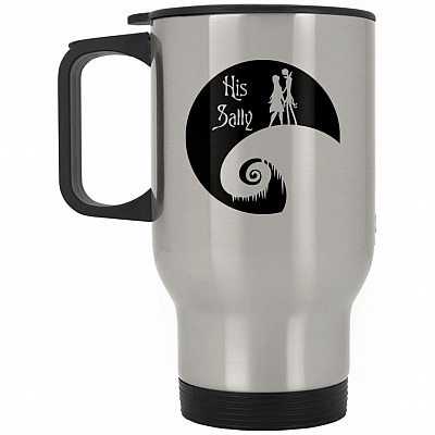14 oz. Silver Travel Mug