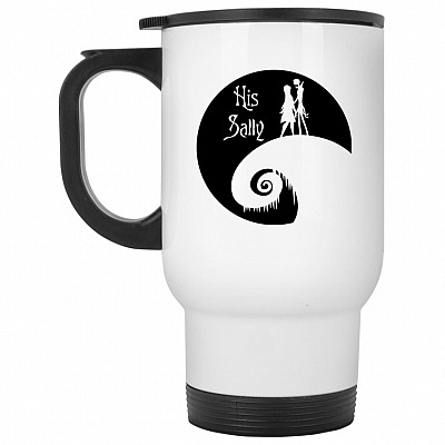 14 oz. White Travel Mug