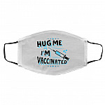 Vaccinated Mask, White, Cloth Face Cover – Medium/Large