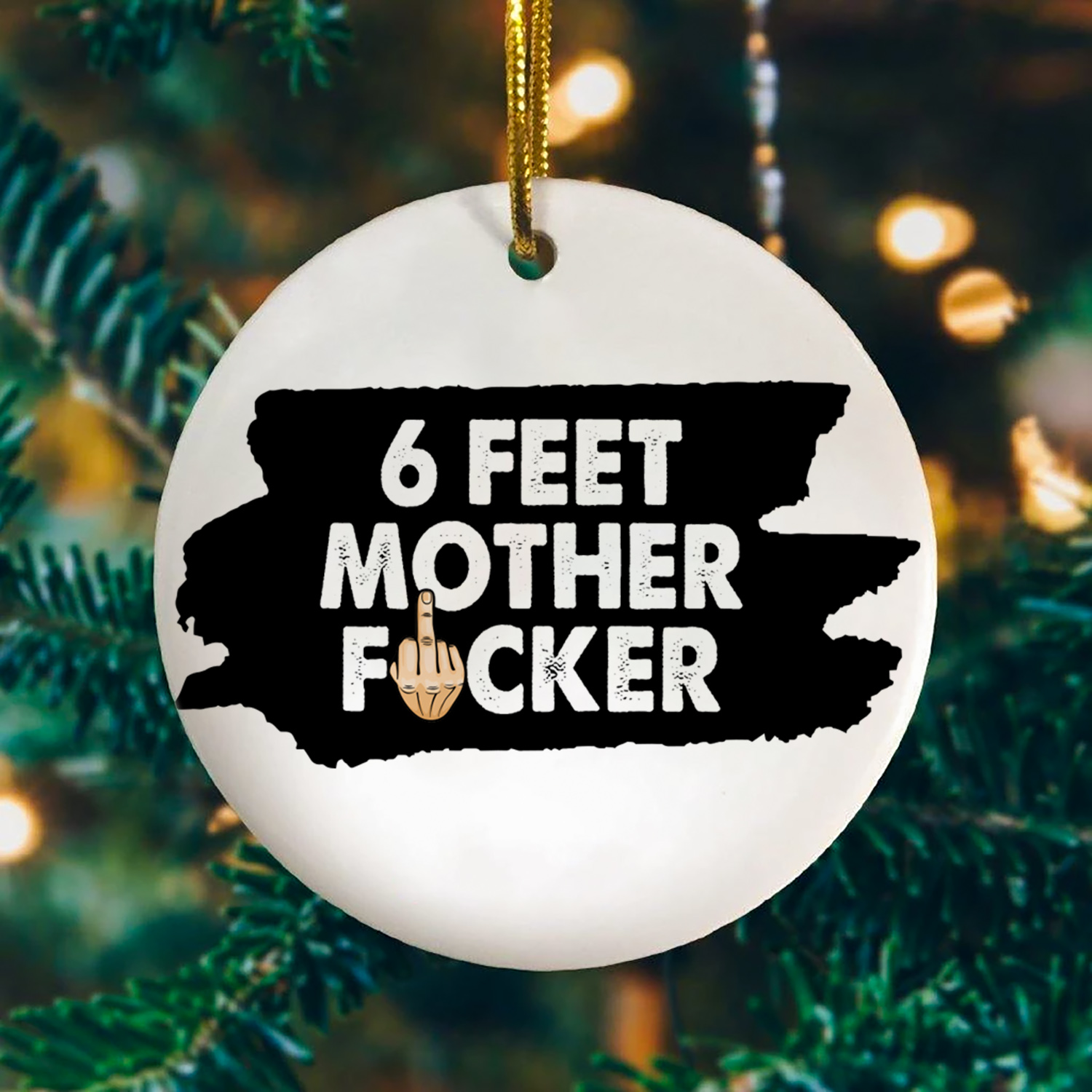2HP. 6 Feet Fuck Ornament Mockup
