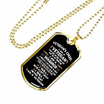 Veteran's Creed I Am A Veteran Dog Tag Pendant Necklace - Military Dog Tags - United States Army Dog Tags - Dog Tag (Gold Plated) Veteran's Creed I Am A Veteran Dog Tag Pendant Necklace - Military Dog Tags - United States Army Dog Tags - Dog Tag (Gold Plated)
