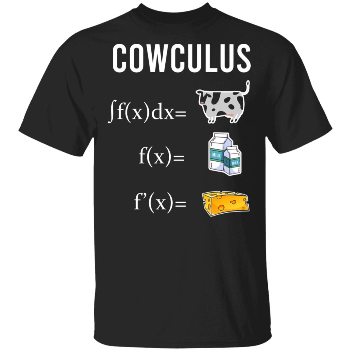 Cowculus T-Shirt - Funny Math Shirt, Black, Unisex T-Shirt