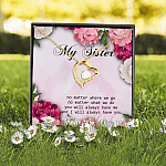 5BN. My Sister1(3) Forever Love Necklace (Gold) 2