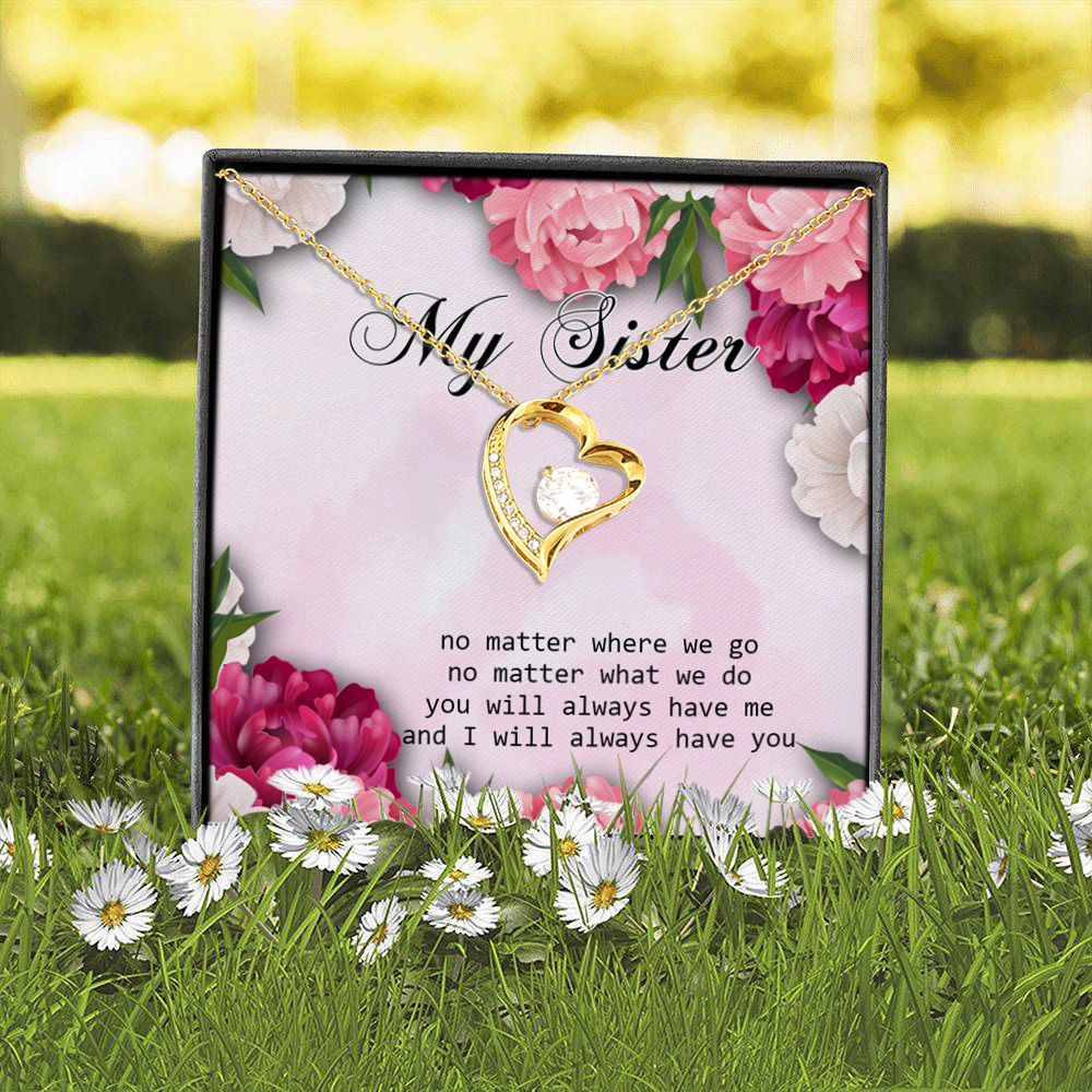 5BN. My Sister1(3) Forever Love Necklace (Gold) 2