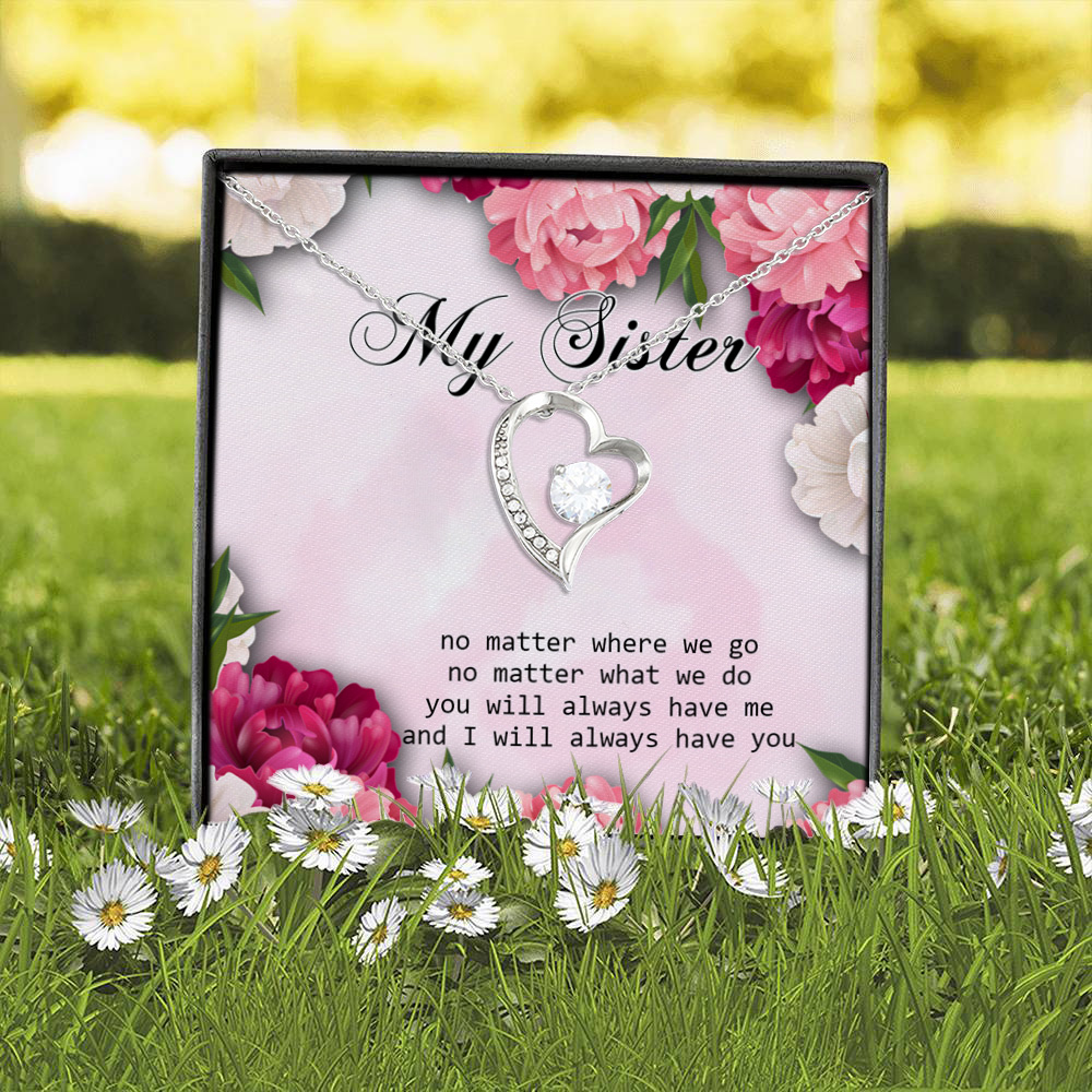 5BN. My Sister1(3) Forever Love Necklace (Silver) 2