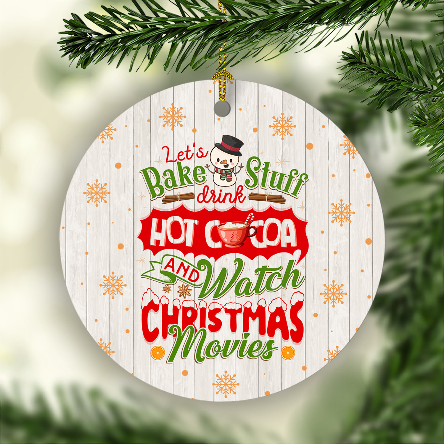 3HP. Drink Hot Cocoa -ornament-mk