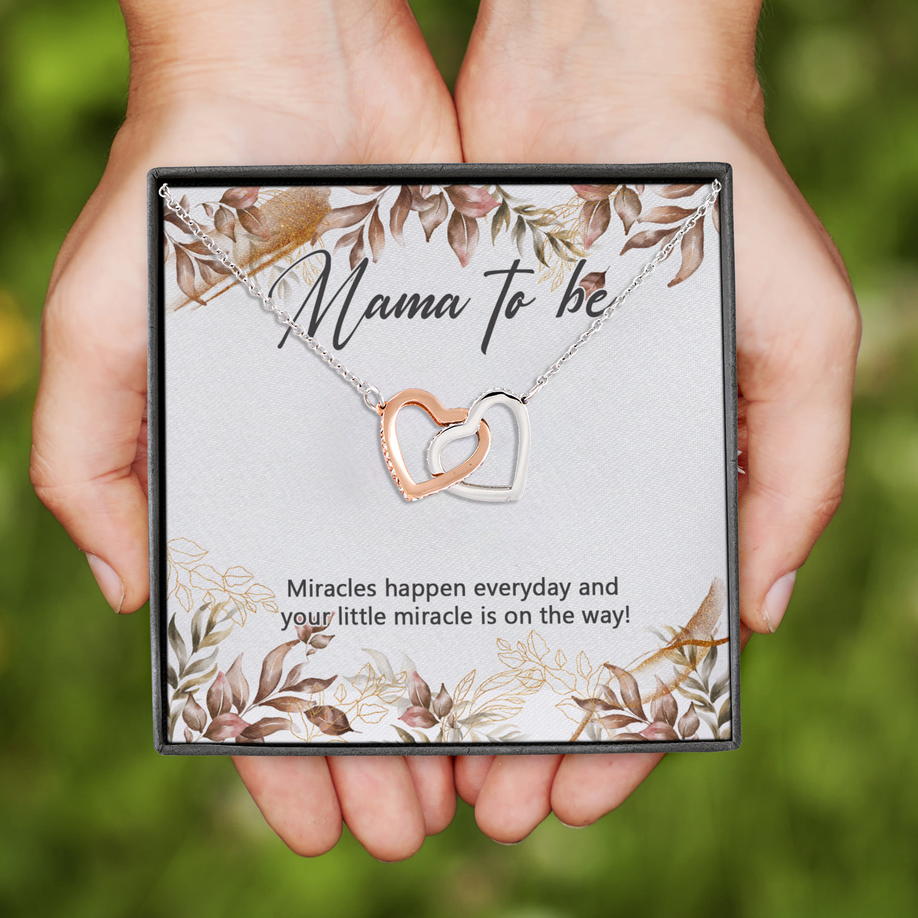 9Th. Mama To Be(3) Interlocking Hearts Necklace